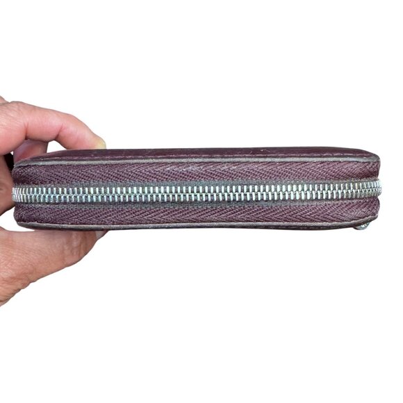 Louis Vuitton Vintage Zippy Wallet Purple Epi Leather Silver w/ Box Dust Bag - Picture 9 of 12